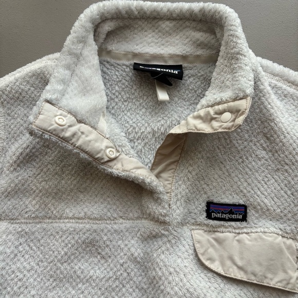 Patagonia youth fleece polartec Sweater pullover size 10 child snap up coat - Picture 3 of 8